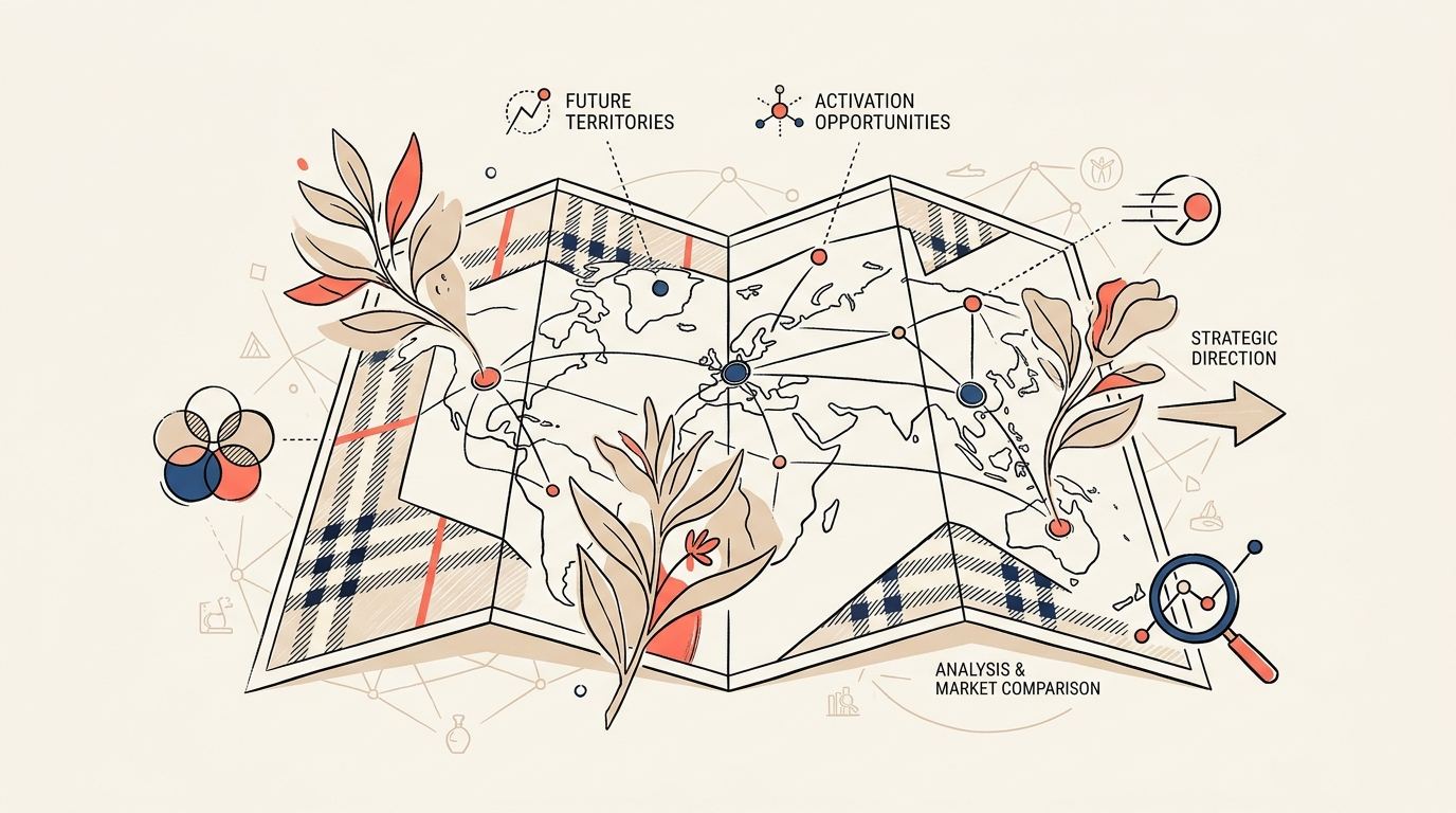 Illustration of the strategic work conducted for Burberry Beauty