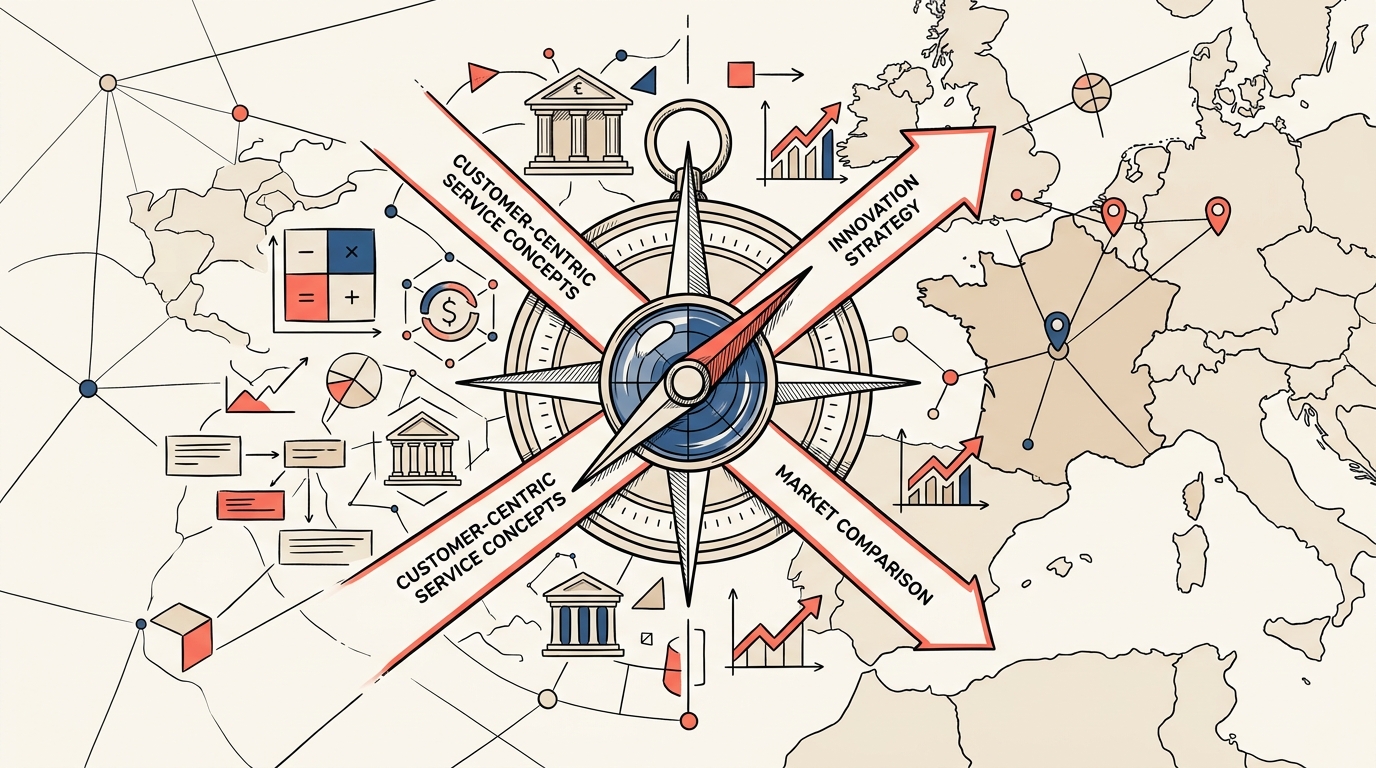 Illustration d'un atelier de design thinking pour concepts de service bancaire