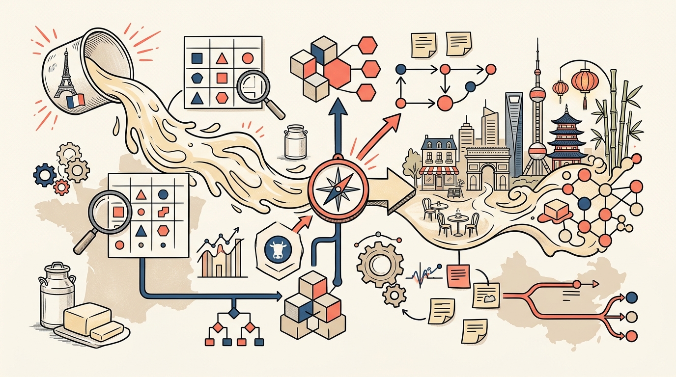 Illustration de territoires d'innovation beurre en Chine pour Lactalis International