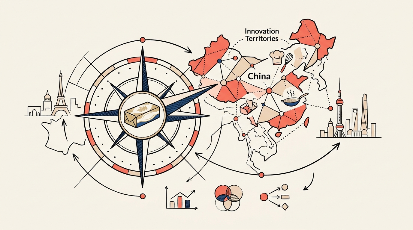 Illustration de la comparaison des ateliers Shanghai et Paris pour Lactalis International