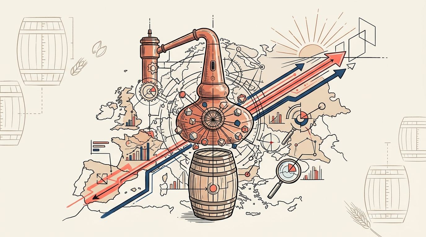 Illustration of the strategic work conducted for William Peel (Marie Brizard Wine & Spirits)